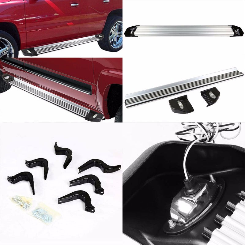 Metal Ridgeline w/Light Running Board Nerf Bar 07-14 Toyota FJ Cruiser XJ10 BFC-RUNB-TG001-ALU