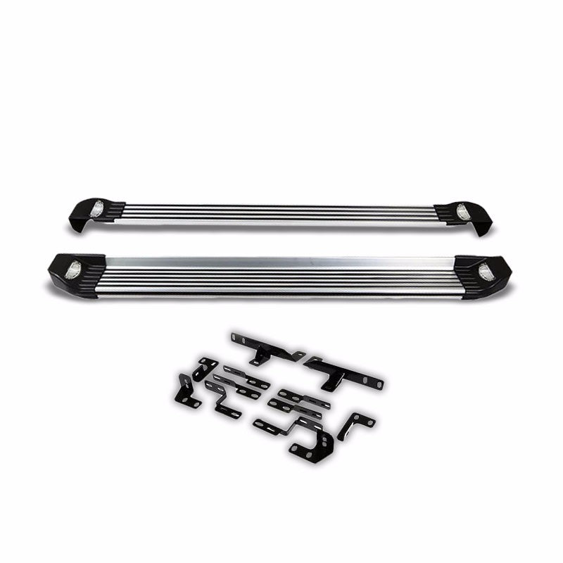 Metal Ridgeline w/Light Running Board Nerf Bar 08-13 Toyota Highlander XU40 BFC-RUNB-TG002-ALU
