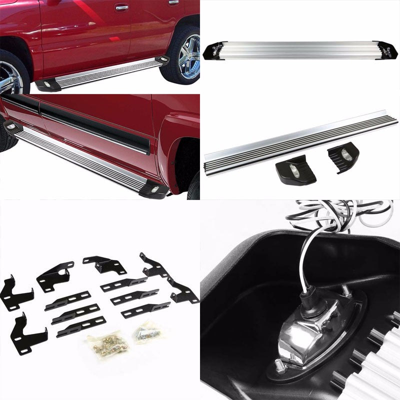 Metal Ridgeline w/Light Running Board Nerf Bar 09-15 Honda Pilot BFC-RUNB-TG004-ALU