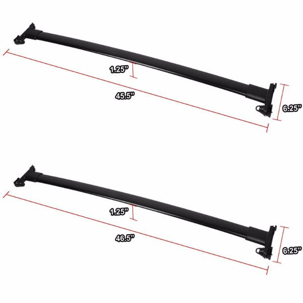 Black Aluminum Roof Rack Crossbar Top Luggage/Bag Cargo Rail for Ford 11-15 Explorer-Exterior-BuildFastCar