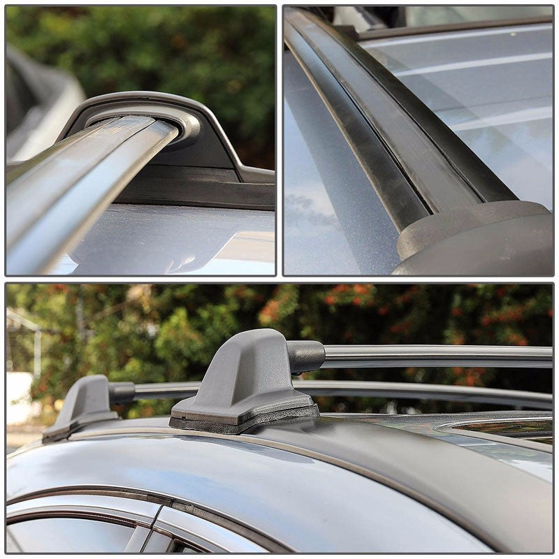 Black OE Style Bolt On Aluminum Top Roof Rack Crossbar/Rail for Honda 07-11 CRV-Exterior-BuildFastCar