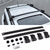 Black Aluminum Roof Rack Crossbar Top Luggage/Bag Cargo Rail for Jeep 11-16 Compass-Exterior-BuildFastCar