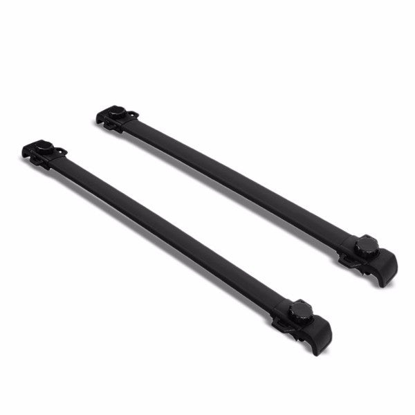 Black Aluminum Roof Rack Crossbar Top Luggage/Bag Cargo Rail for Jeep 07-15 Patriot-Exterior-BuildFastCar