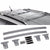 Silver Aluminum Roof Rack Crossbar Top Luggage/Bag Cargo Rail for Nissan 13-15 Pathfinder-Exterior-BuildFastCar