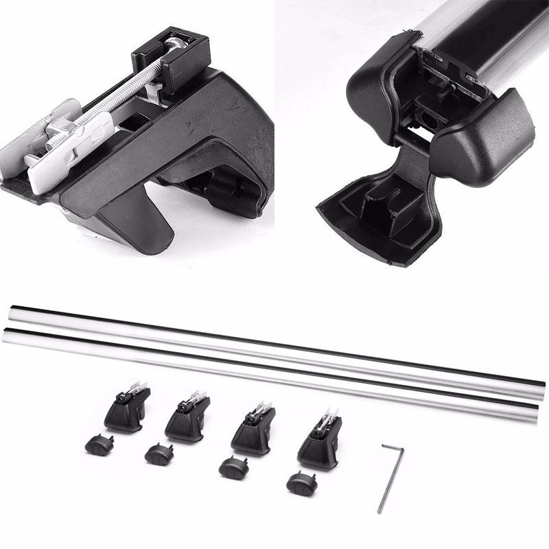 48" Aluminum Roof Rack Top Crossbar Luggage/Bag Cargo Aero Rail For Car/Suv-Exterior-BuildFastCar
