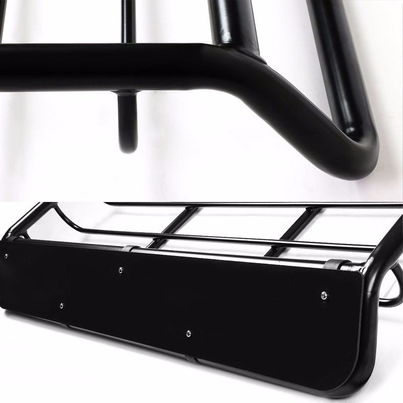 53"x43" Black Roof Rack Top Cargo Luggage Basket+Wind Deflector+Brackets For SUV-Exterior-BuildFastCar