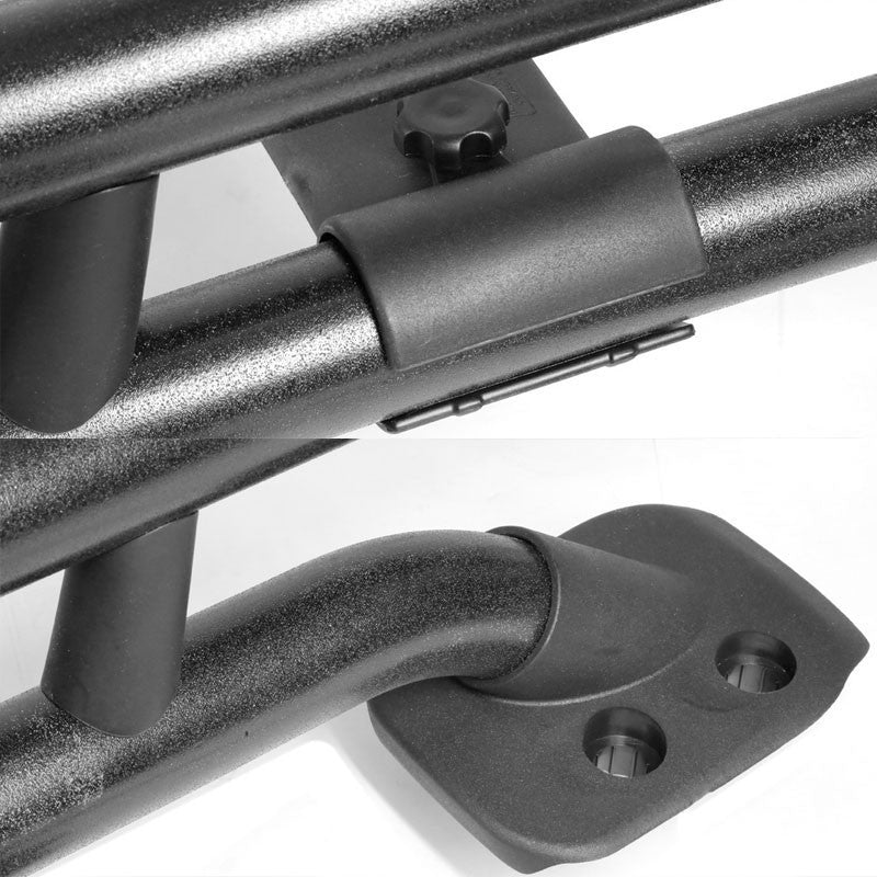 Black Aluminum Roof Rack Top Cargo Luggage Basket/Carrier+Crossbar For Toyota 07-14 FJ Cruiser-Exterior-BuildFastCar