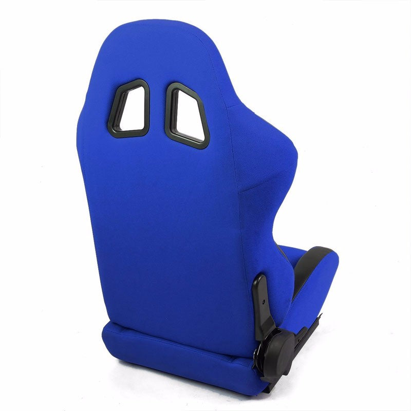 Blue/Black Side Reclinable Woven Fabric Type-R Style Racing Seats ...