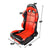 Pair Red Center/Black Side Reclinable PVC Leather Sport Racing Seats W/Sliders-Interior-BuildFastCar