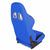 Pair Blue Center/Black Side Reclinable Cloth Type-R Sport Racing Seats W/Sliders-Interior-BuildFastCar