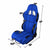 Pair Blue Center/Black Side Reclinable Cloth Type-R Sport Racing Seats W/Sliders-Interior-BuildFastCar