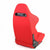 Pair Red/Double White Stitch Reclinable Woven Cloth Type-R Style Racing Seats W/Sliders-Interior-BuildFastCar