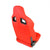 Pair All Red Reclinable Faux Suede Type-R Style Sport Racing Seats W/Sliders-Interior-BuildFastCar