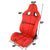 Pair All Red Reclinable Faux Suede Type-R Style Sport Racing Seats W/Sliders-Interior-BuildFastCar