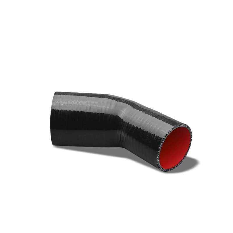Black-Red 3Ply Silicone 1.00"-1.25" 45 Degree Reducer Hose for Turbo/Intercooler-Performance-BuildFastCar