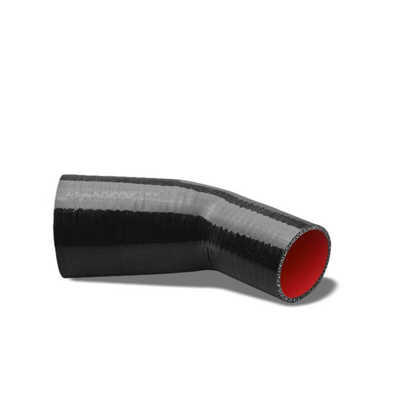 Black-Red 3Ply Silicone 1.25"-1.50" 45 Degree Reducer Hose for Turbo/Intercooler-Performance-BuildFastCar