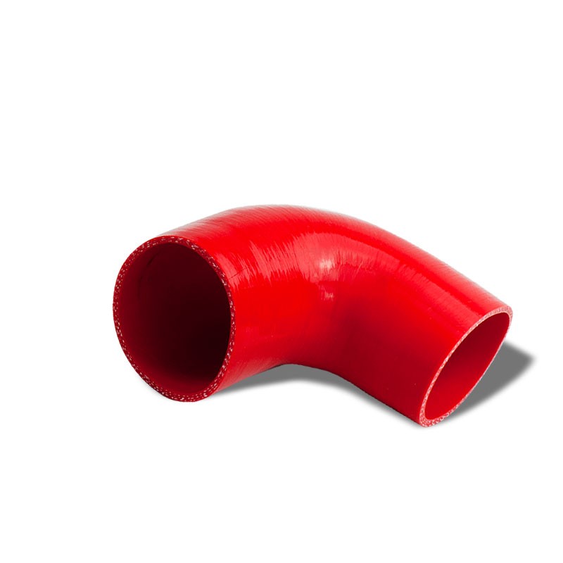 Red 4-Ply Nylon Silicone 1.25"-1.50" 90 Degree Reducer Hose For Turbo/Intake-Performance-BuildFastCar