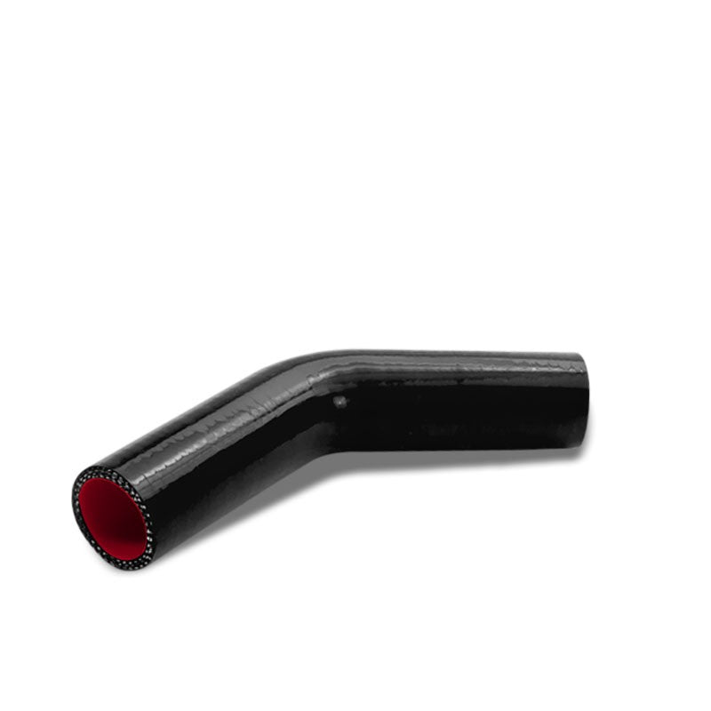 Black-Red Silicone 1.50" 3-Ply 45 Degree Elbow Hose for Turbo/Intake/Intercooler-Performance-BuildFastCar