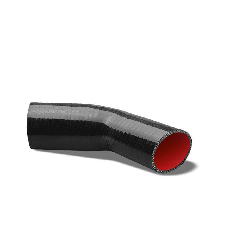 Black-Red 3Ply Silicone 2.00&quot;-2.25&quot; 45 Degree Reducer Hose for Turbo/Intercooler-Performance-BuildFastCar