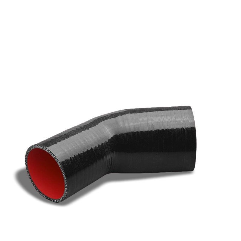 Black-Red 3Ply Silicone 2.00"-2.50 45 Degree Reducer Hose for Turbo/Intercooler-Performance-BuildFastCar