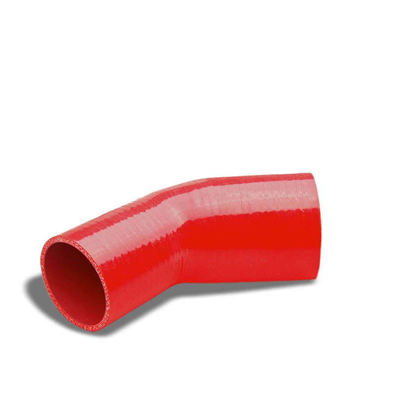 Red 4-Ply Nylon Silicone 2.00"-2.50" 45 Degree Reducer Hose For Turbo/Intake-Performance-BuildFastCar