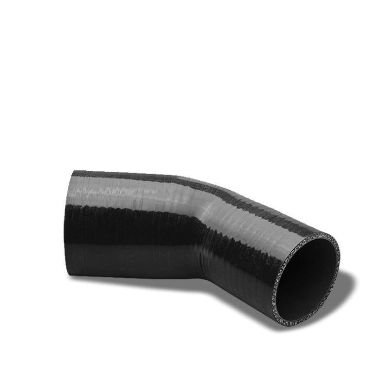 Black 3Ply Silicone 2.25"-3.00" 45 Degree Reducer Hose for Turbo/Intercooler-Performance-BuildFastCar