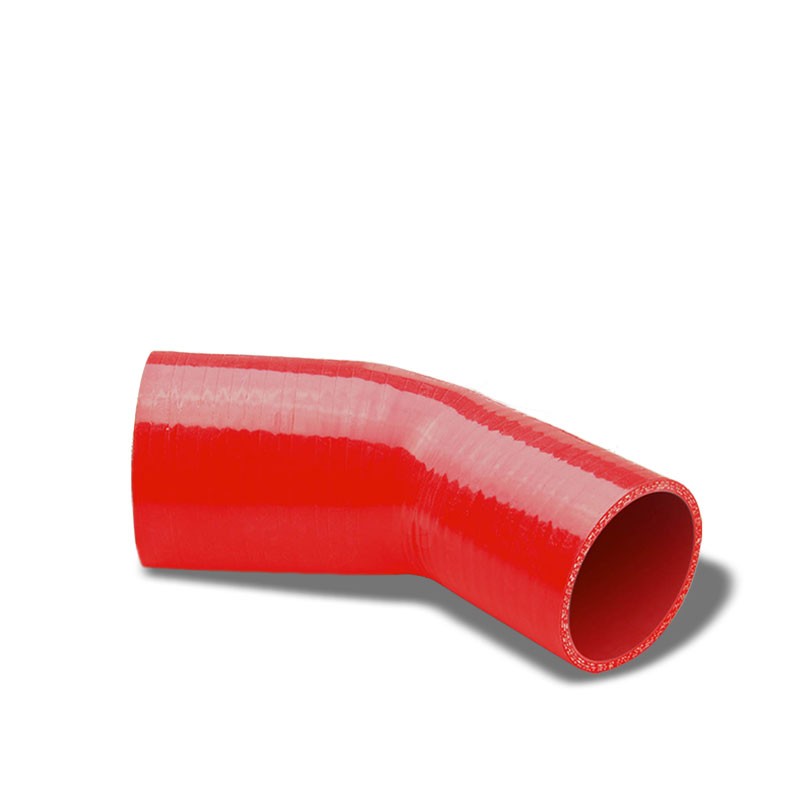 Red 4-Ply Nylon Silicone 2.25"-3.00" 45 Degree Reducer Hose For Turbo/Intake-Performance-BuildFastCar