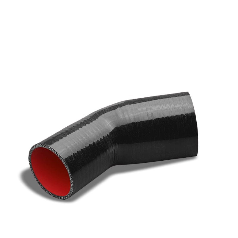 Black-Red 3Ply Silicone 2.50"-2.75" 45 Degree Reducer Hose for Turbo/Intercooler-Performance-BuildFastCar