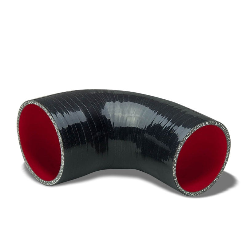 Black-Red 3Ply Silicone 2.50"-2.75" 90 Degree Reducer Hose for Turbo/Intercooler-Performance-BuildFastCar