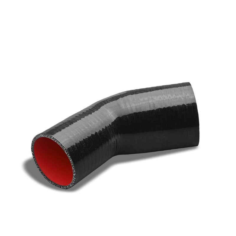 Black-Red 3Ply Silicone 2.50"-3.00" 45 Degree Reducer Hose for Turbo/Intercooler-Performance-BuildFastCar