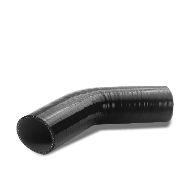 Black Silicone 2.50" 3-Ply 45 Degree Elbow Hose for Turbo/Intake/Intercooler-Performance-BuildFastCar