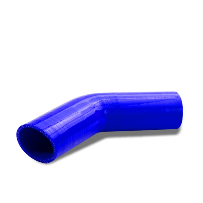 Blue Silicone 2.50" 3-Ply 45 Degree Elbow Coupler Hose for Turbo/Intercooler-Performance-BuildFastCar