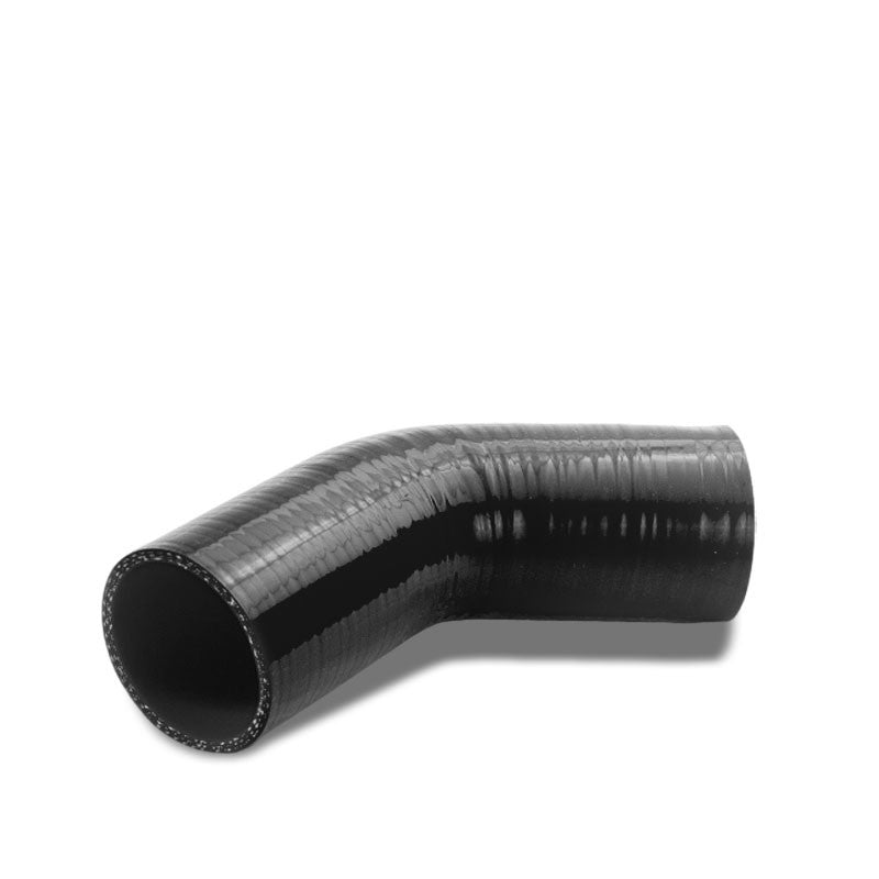Black Silicone 2.75" 3-Ply 45 Degree Elbow Hose for Turbo/Intake/Intercooler-Performance-BuildFastCar