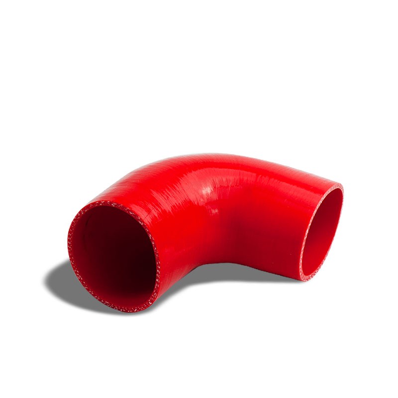 Red Silicone 2.75" 3-Ply 90 Degree Elbow Coupler Hose for Turbo/Intercooler-Performance-BuildFastCar