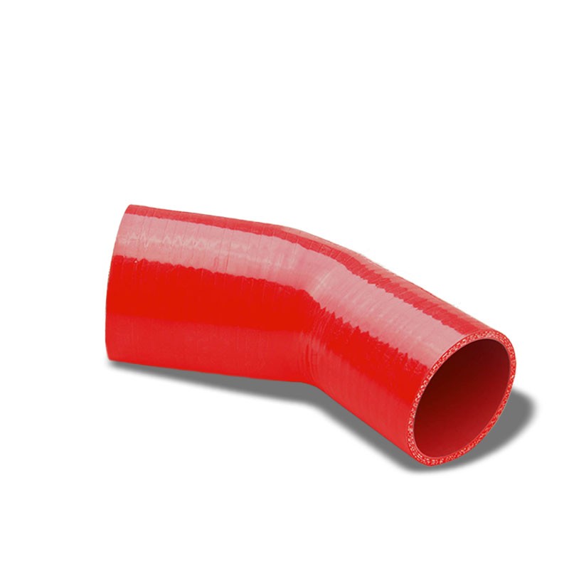 Red 3Ply Silicone 3.00&quot;-3.50&quot; 45 Degree Reducer Hose for Turbo/Intercooler-Performance-BuildFastCar