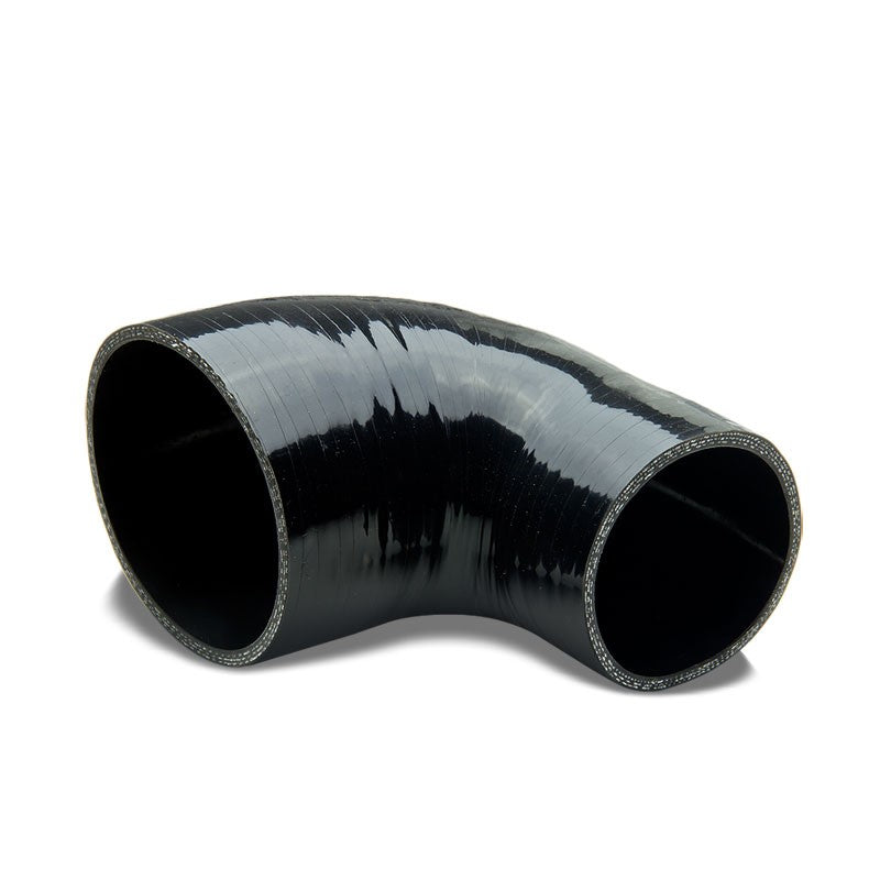 Black 3Ply Silicone 3.00&quot;-3.50&quot; 90 Degree Reducer Hose for Turbo/Intercooler-Performance-BuildFastCar