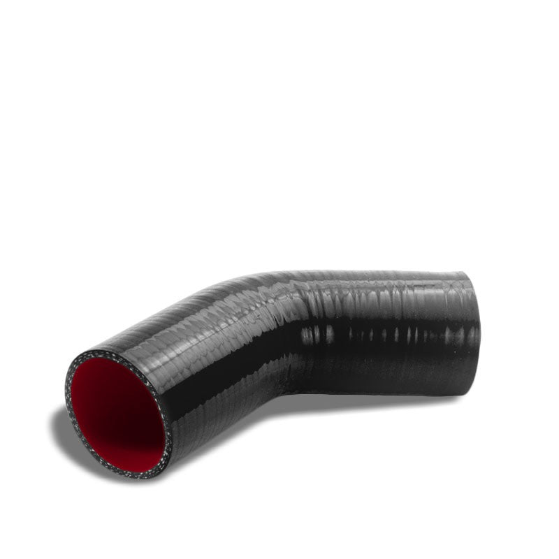 Black-Red Silicone 3" 3-Ply 45 Degree Elbow Hose for Turbo/Intake/Intercooler-Performance-BuildFastCar