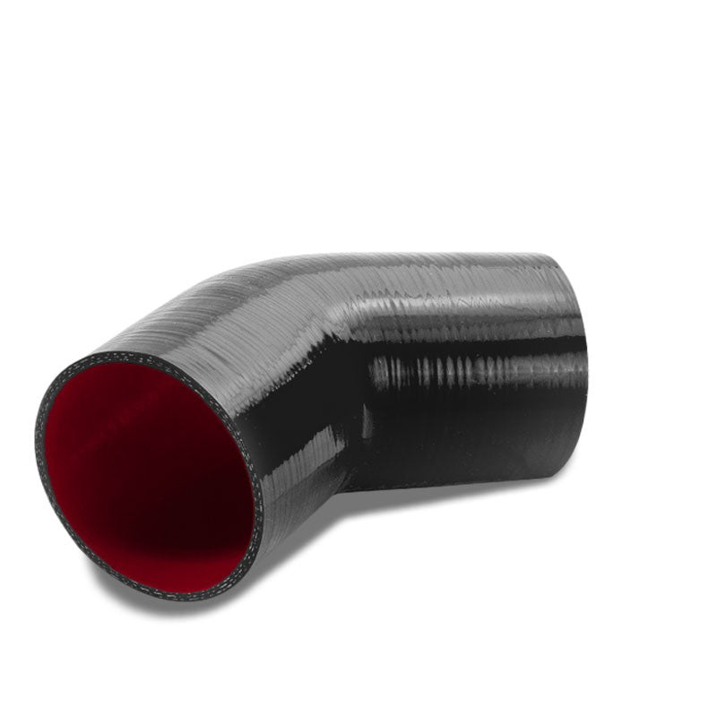 Black-Red Silicone 3.25" 3-Ply 45 Degree Elbow Hose for Turbo/Intake/Intercooler-Performance-BuildFastCar