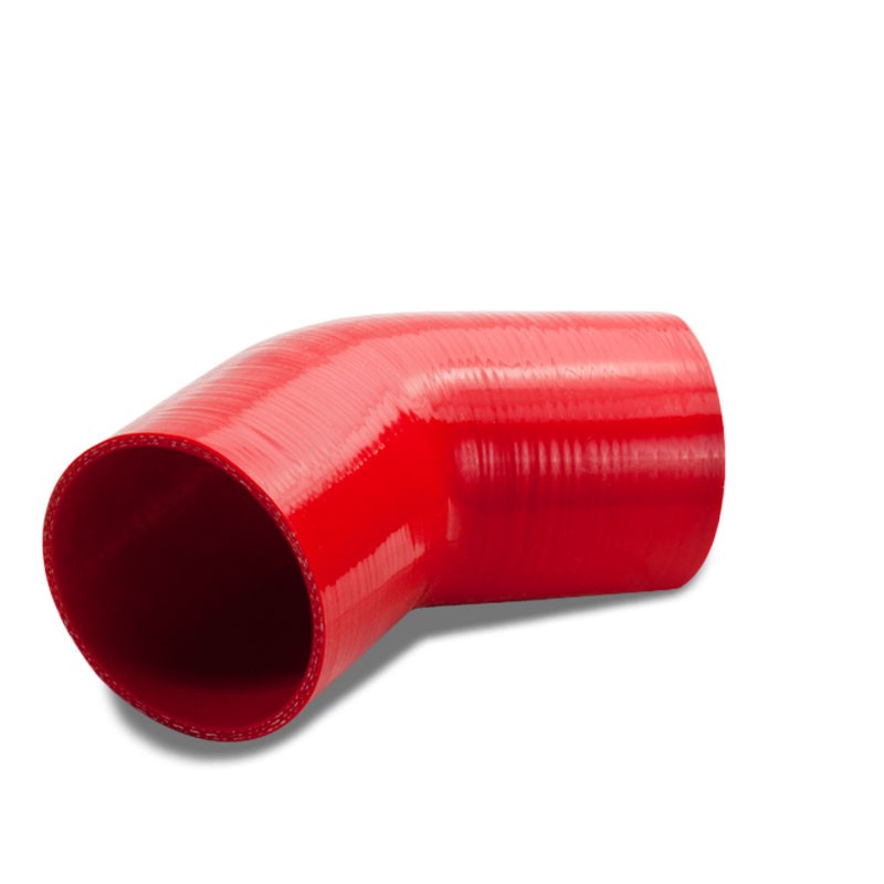Red Silicone 3.25" 3-Ply 45 Degree Elbow Coupler Hose for Turbo/Intercooler-Performance-BuildFastCar