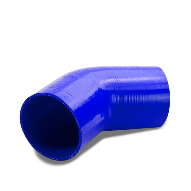 Blue Silicone 3.50&quot; 3-Ply 45 Degree Elbow Coupler Hose For Turbo/Intercooler-Performance-BuildFastCar