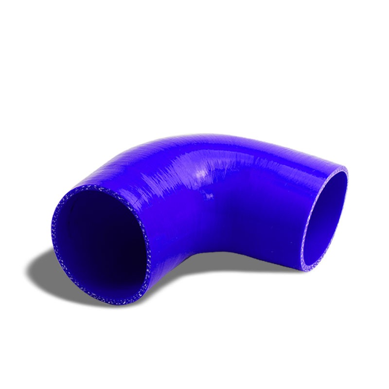 Blue Silicone 3.50&quot; 3-Ply 90 Degree Elbow Coupler Hose for Turbo/Intercooler-Performance-BuildFastCar