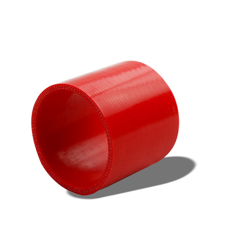 Red Silicone 3.50&quot; 3-Ply Straight Turbo/Intake/Intercooler Piping Coupler Hose-Performance-BuildFastCar