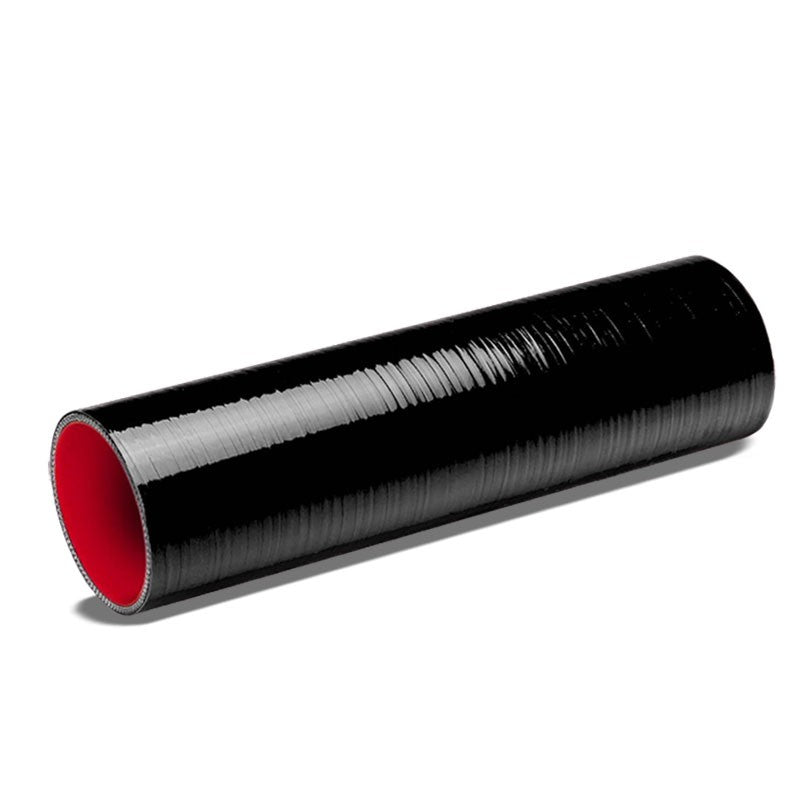 Black-Red 3Ply Silicone 3.75&quot; 1FT LongStraight Tube for Turbo/Intake/Intercooler-Performance-BuildFastCar