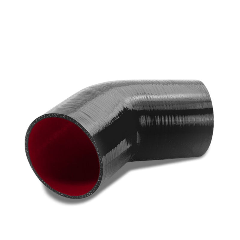 BlackRed Silicone 3.75" 3-Ply 45 Degree Elbow Hose for Turbo/Intake/Intercooler-Performance-BuildFastCar
