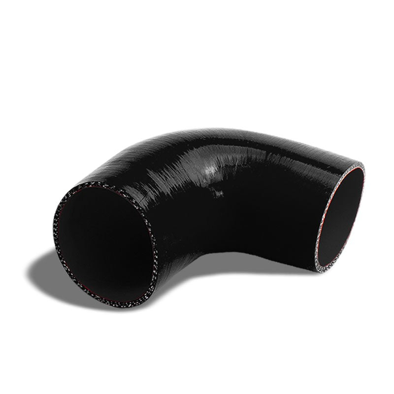 Black Silicone 3.75" 3-Ply 90 Degree Elbow Hose for Turbo/Intake/Intercooler-Performance-BuildFastCar