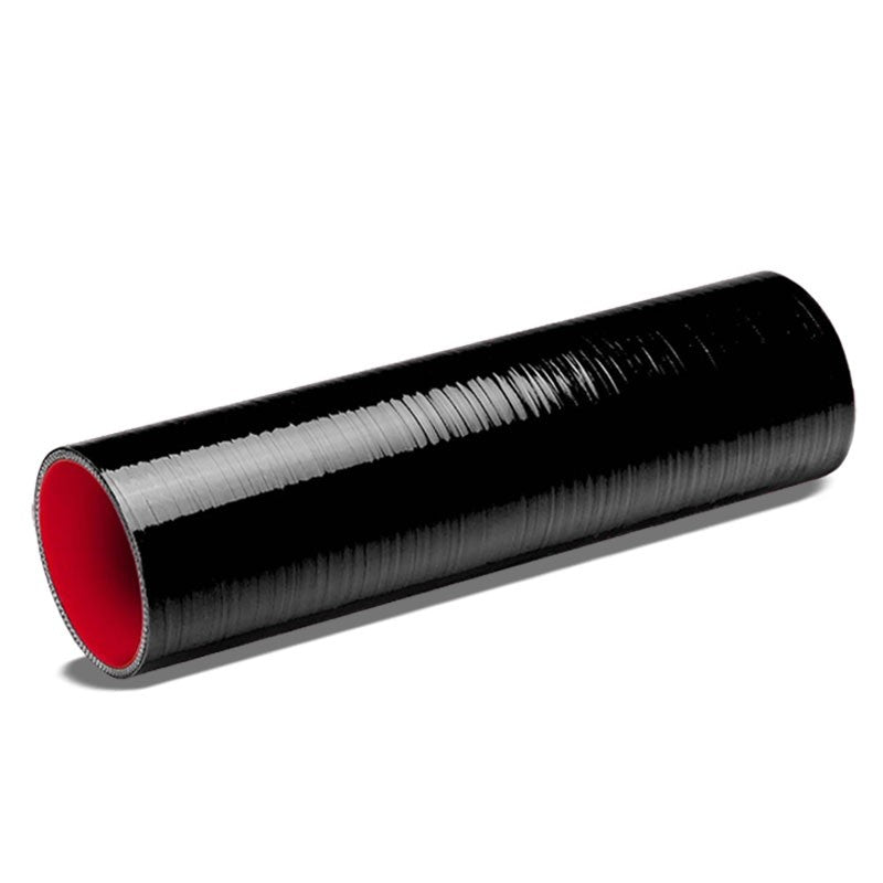 Black-Red 3Ply Silicone 4.0&quot; 1FT Long Straight Tube for Turbo/Intake/Intercooler-Performance-BuildFastCar