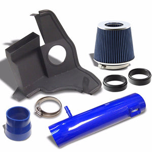 Blue Shortram Air Intake+Heat Shield+Blue Filter+BL Hose For Ford 11-14 Mustang-Performance-BuildFastCar