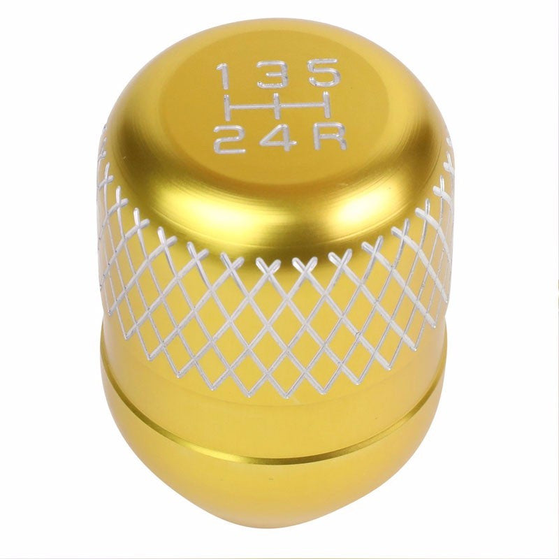 M8/M10/M12 Thread Gold 5-Speed MT Aluminum Netted Design Short Throw Racing Shift Knob+Reverse-Interior-BuildFastCar