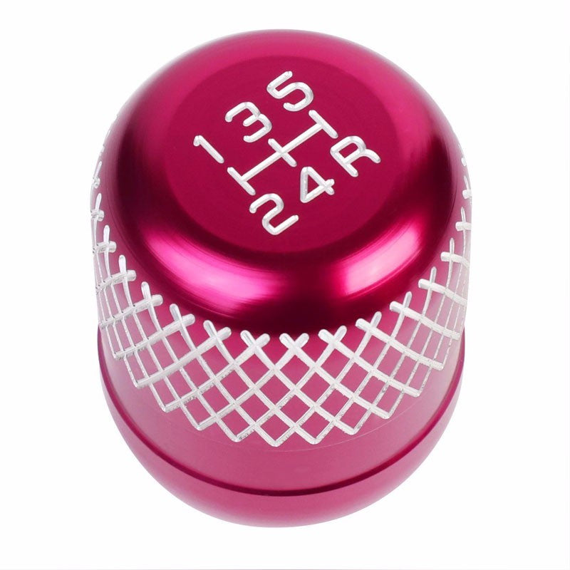 M8/M10/M12 Thread Pink 5-Speed MT Aluminum Netted Design Short Throw Racing Shift Knob+Reverse-Interior-BuildFastCar