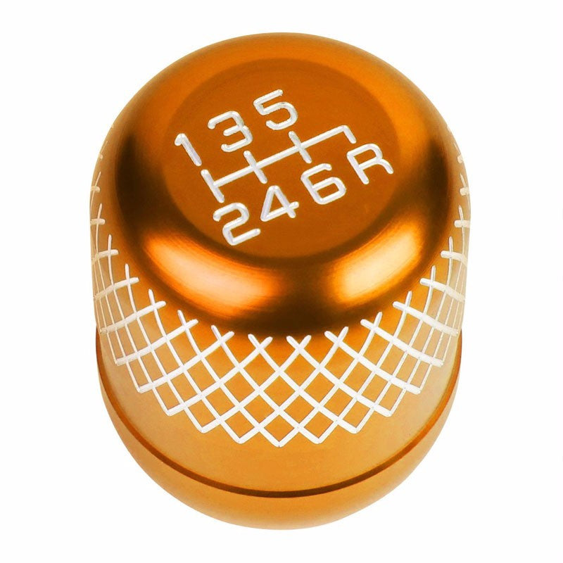 M8/M10/M12 Thread Orange 6-Speed MT Aluminum Netted Design Short Throw Racing Shift Knob+Reverse-Interior-BuildFastCar